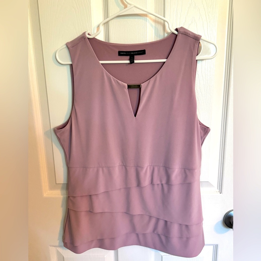 White House Black Market sleeveless top lilac size large